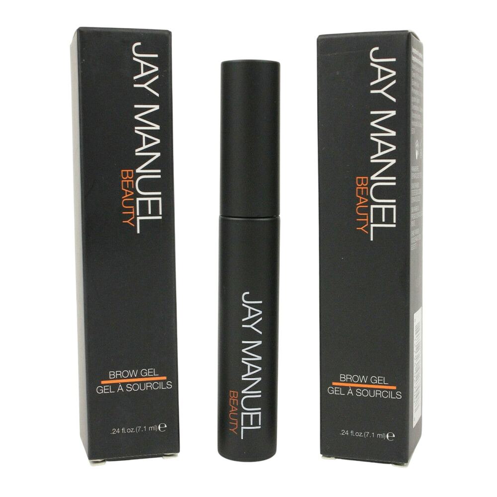 2X Jay Manuel Beauty Brow Gel Eyebrow Groomer Shaper Sculpts Clear + Brush Lot 2